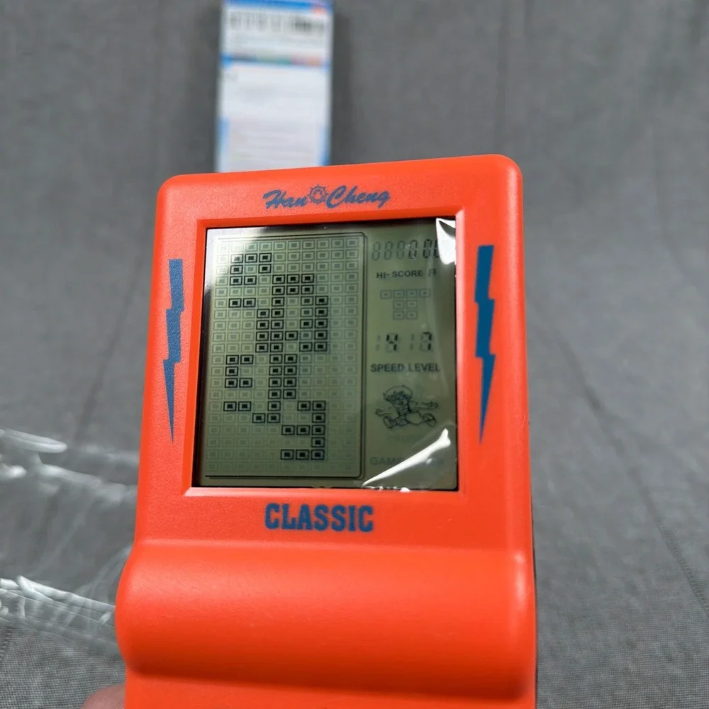 Retro Brick Video Game 9999 in 1 Handheld Tetris Style Orange Toy‎ With Box